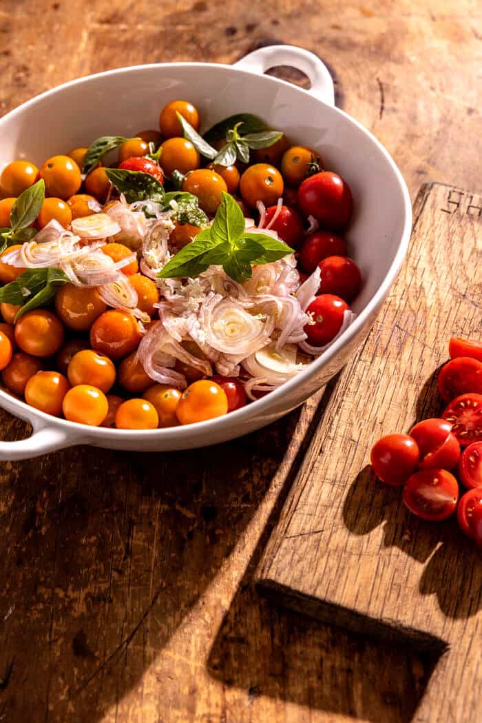 Honey Soy Steak with Cherry Tomato Salad | halfbakedharvest.com