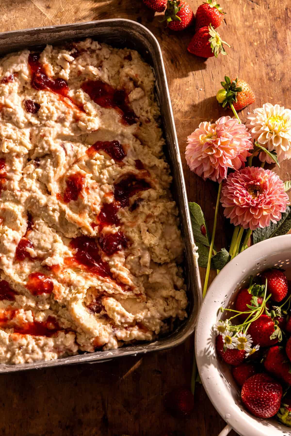 Strawberry Jam Shortcake Sheet Cake | halfbakedharvest.com