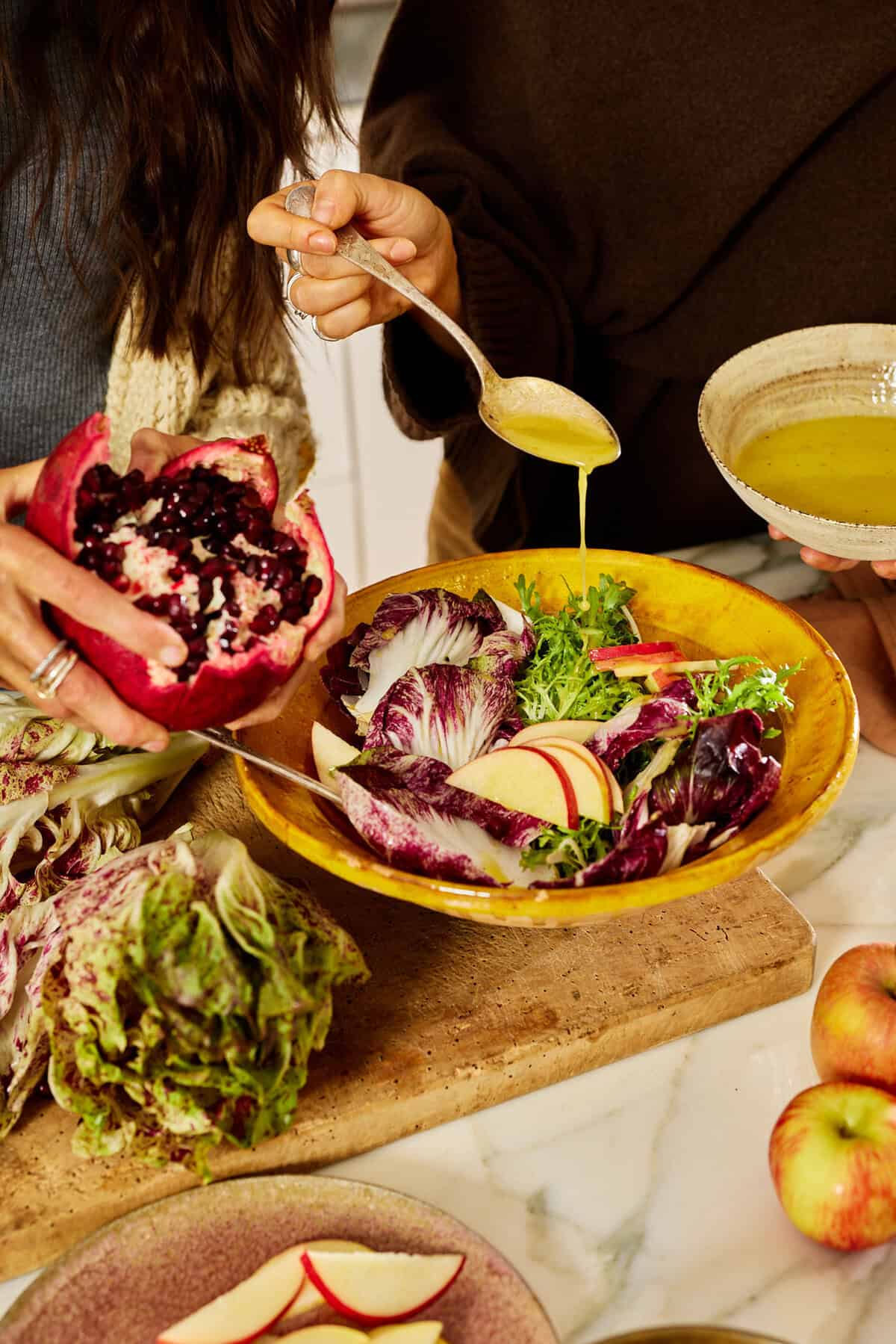 Radicchio Apple Salad with Maple Mustard Vinaigrette | halfbakedharvest.com